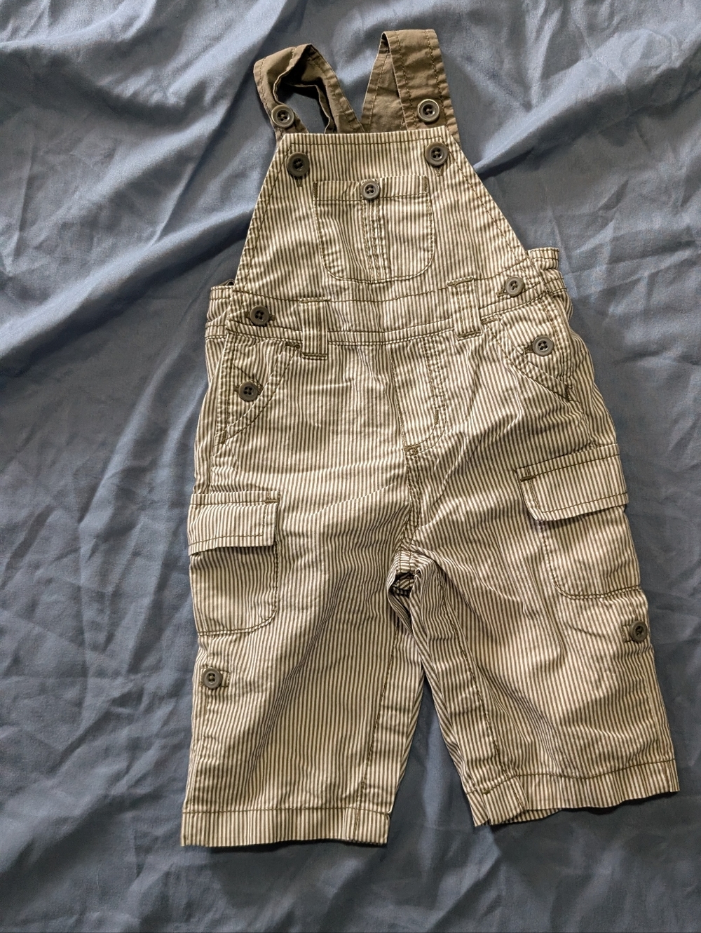 EUC Cotton Overalls 3-6M Striped Toddler Overalls *S18